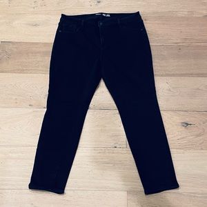 EUC Old Navy black denim size 16 with built in warm(fleece-like interior)